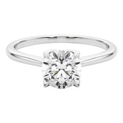 Bague diamant cathédrale Flower Bloom certifiée GIA 1.83 carats ronds