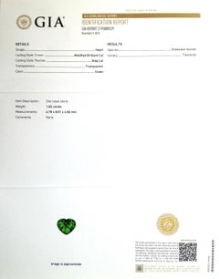 Natural Green Tsavorite Gemstone 1.83 carats with GIA Report
