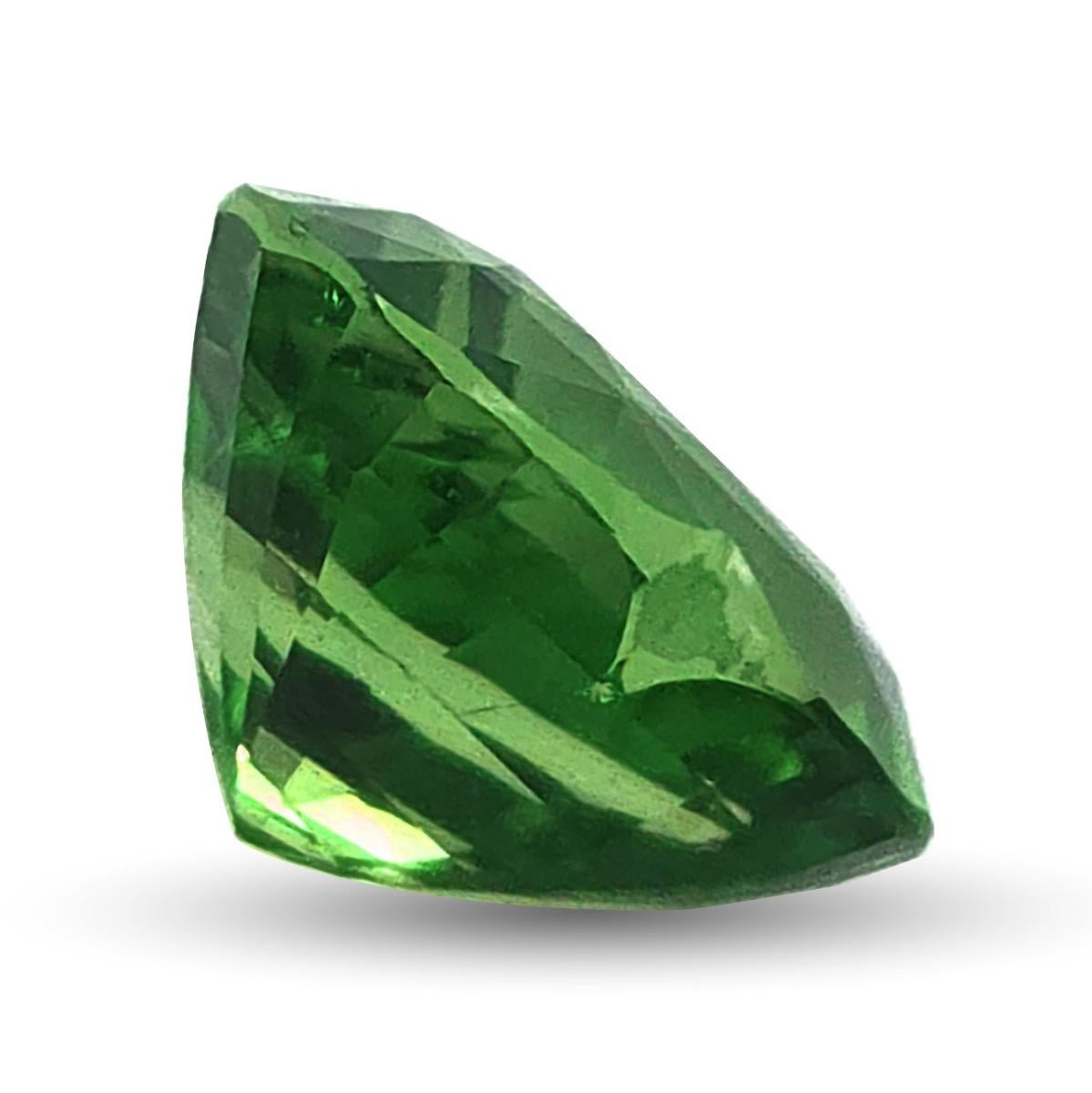 Brilliant Cut GIA Certified 1.83 Ct Natural Round Tsavorite for Jewelry Making, Garnet Stone For Sale