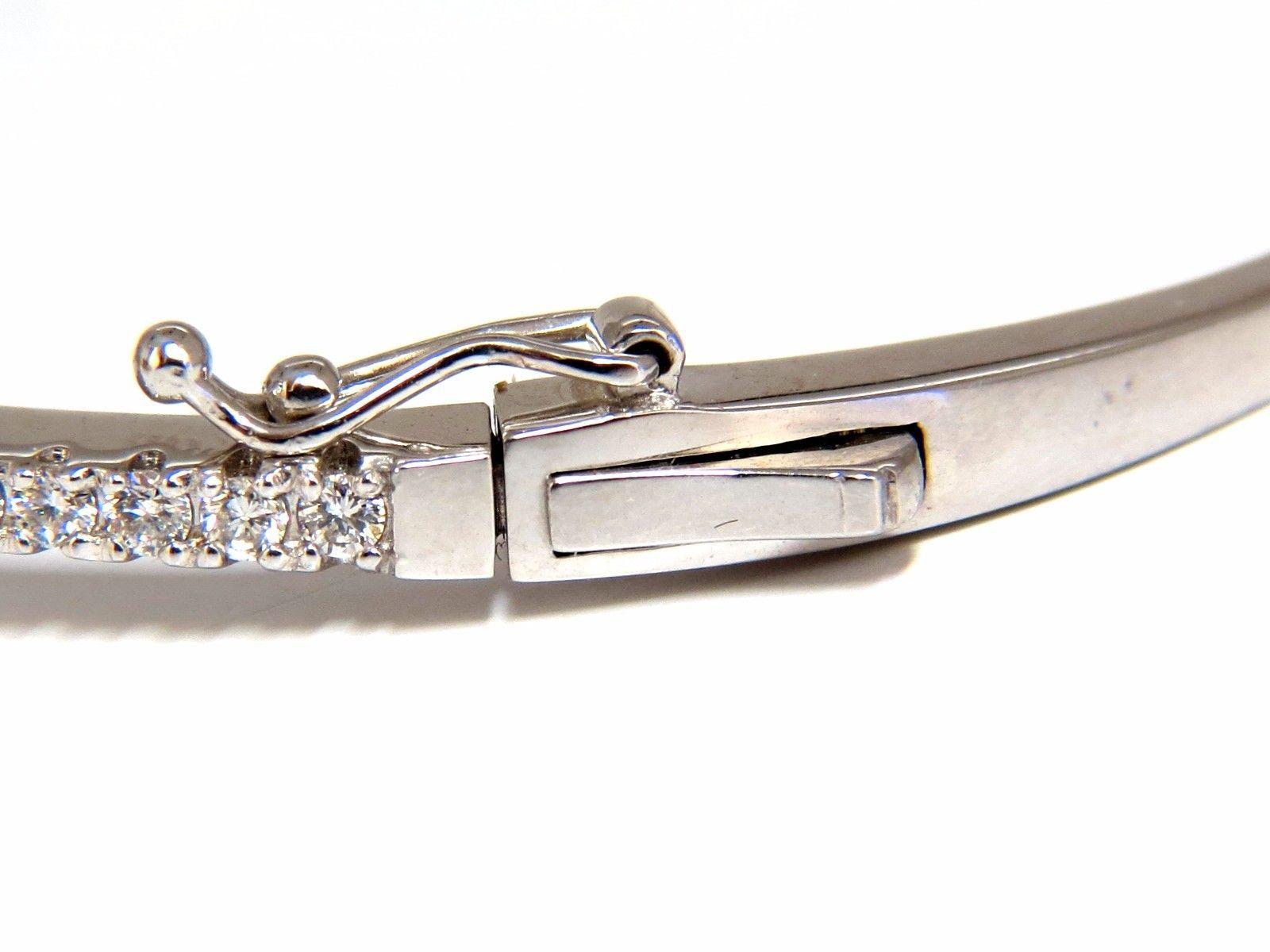 Women's or Men's GIA Certified 1.84 Carat Marquise Diamond Cluster Halo Bangle Bracelet 14 Karat For Sale