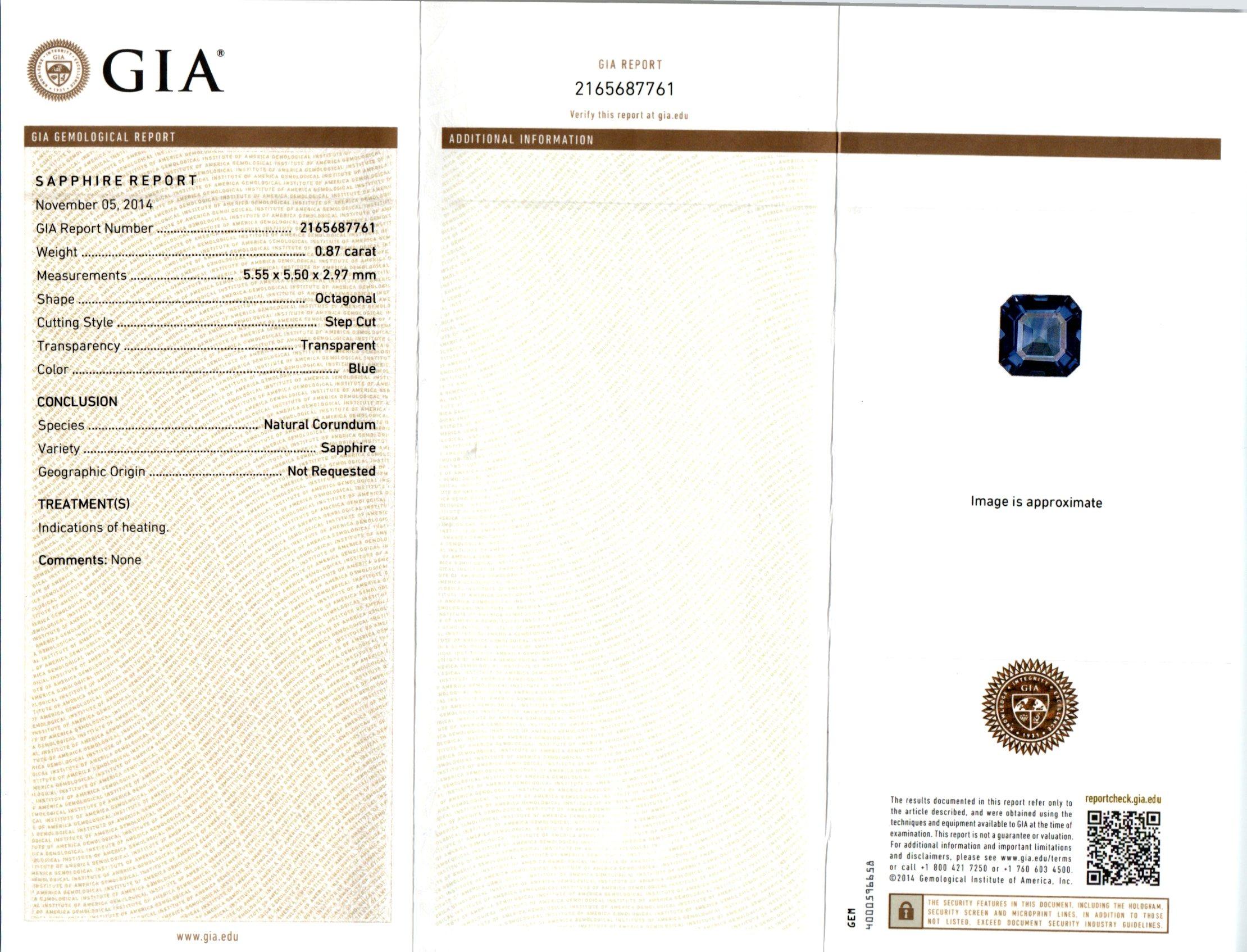 GIA zertifiziert 1,84 Karat Saphir Diamant Platin Art Deco Ohrhänger im Angebot 2