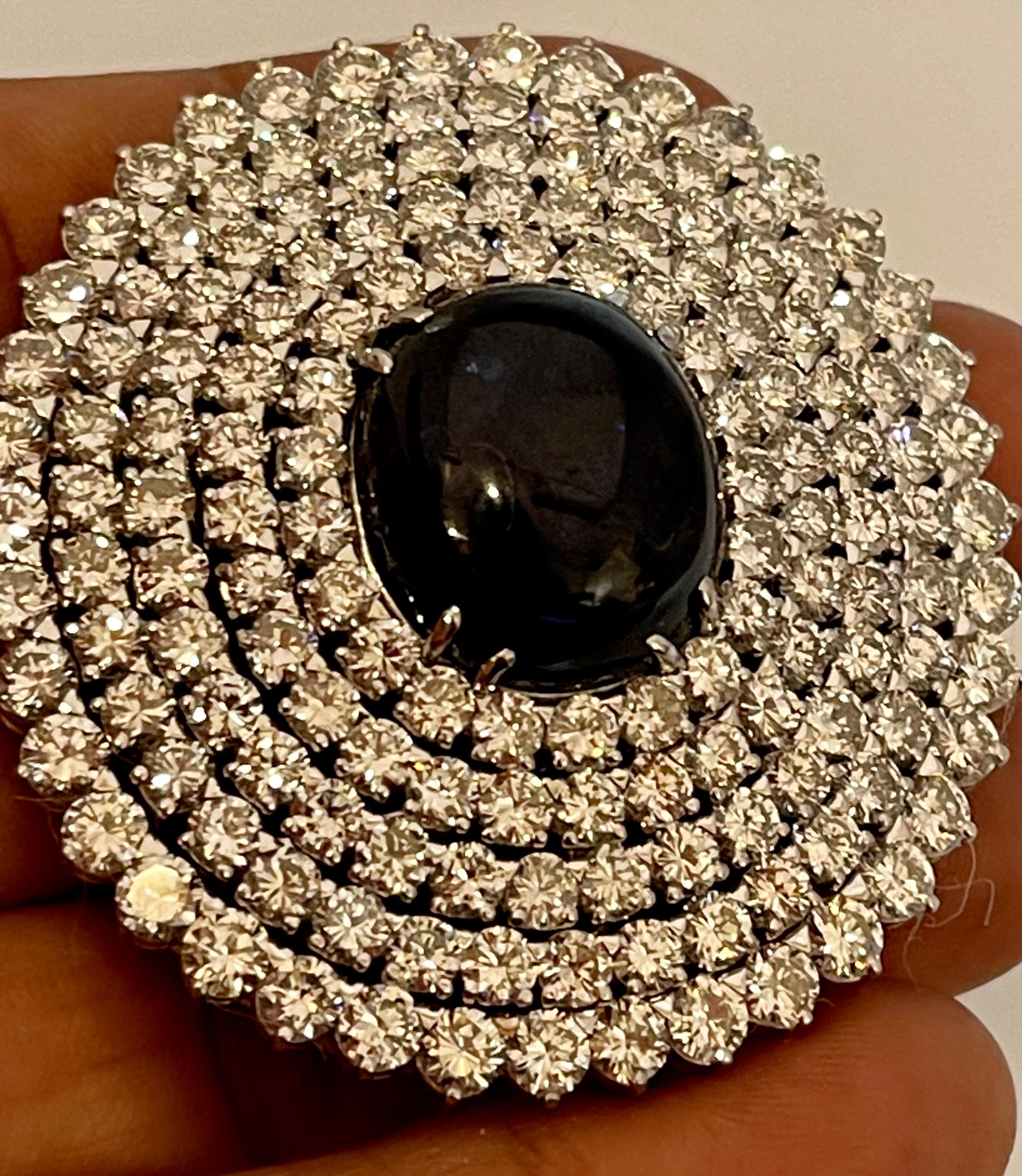 GIA-zertifiziert 18,41 Karat Saphir & 21 Karat Diamant VVS/E-F Farbe Pin Set 18 KWG im Angebot 3