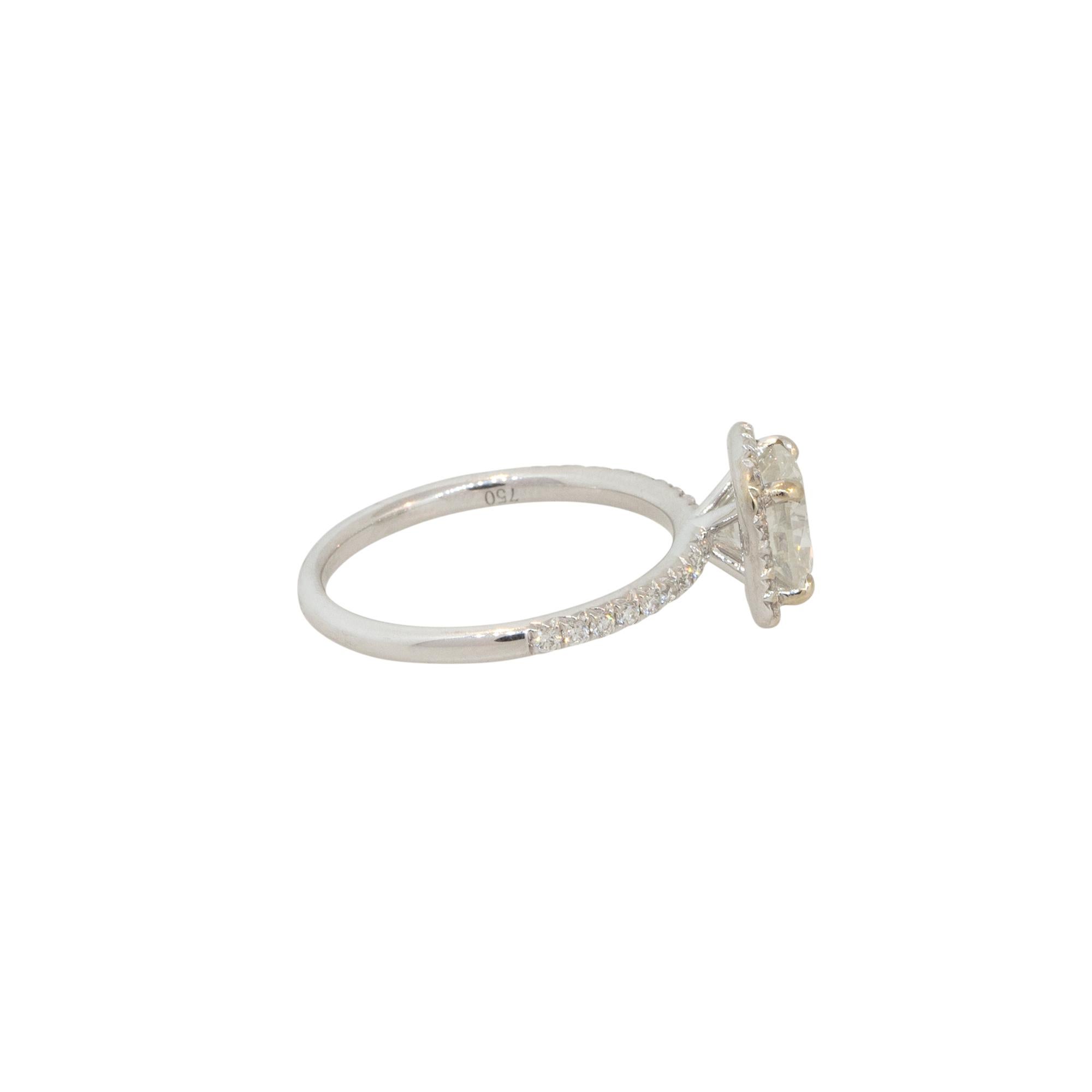 Round Cut GIA Certified 1.85 Carat Diamond Engagement Ring 18 Karat in Stock For Sale
