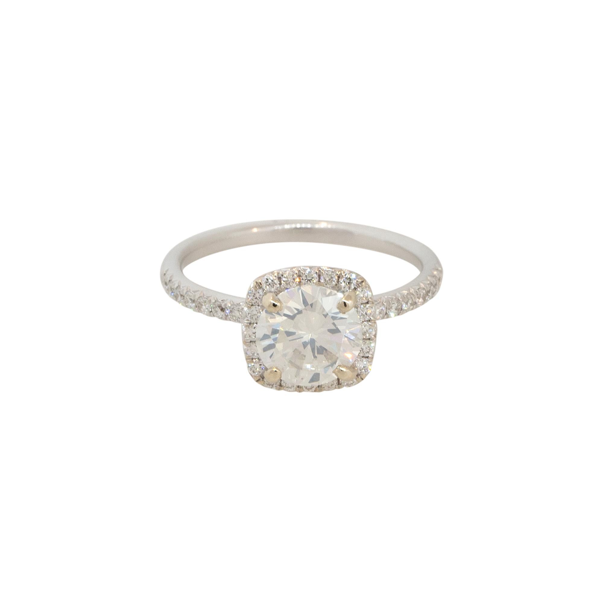 Women's GIA Certified 1.85 Carat Diamond Engagement Ring 18 Karat in Stock For Sale