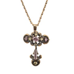GIA Certified 1.85 Carat Pink Topaz Chrysoberyl 14k Gold Pendant Necklace
