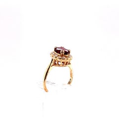 GIA Certified 1.85 Carat Natural No Heat Ruby 14k Yellow Gold Ring