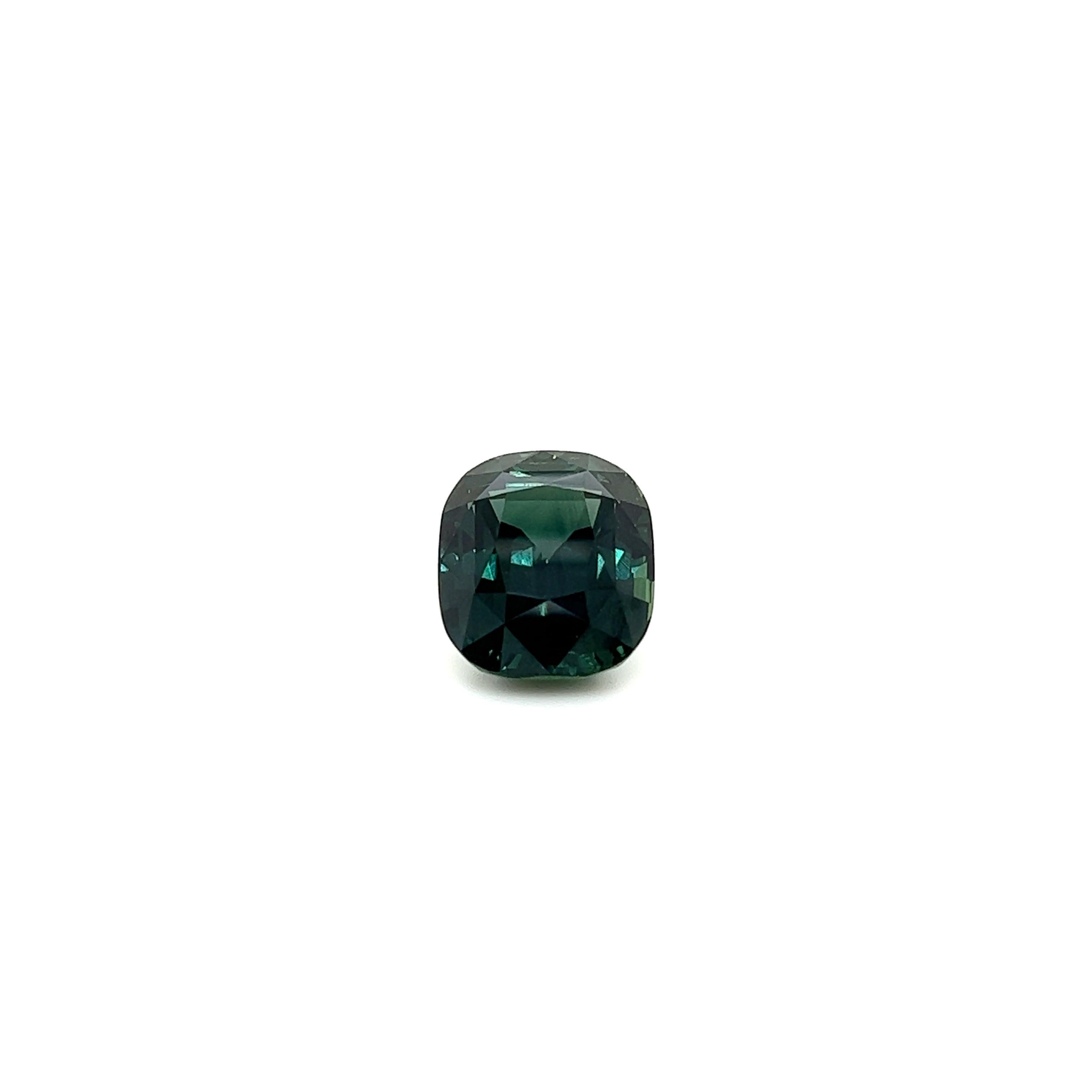 GIA Certified 18.78 Carat Sapphire Blue Green Diamond Cocktail Ring YG 18K For Sale 7