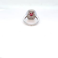 GIA Certified 1.88 Carat Natural Spinel and Diamond Engagement Ring