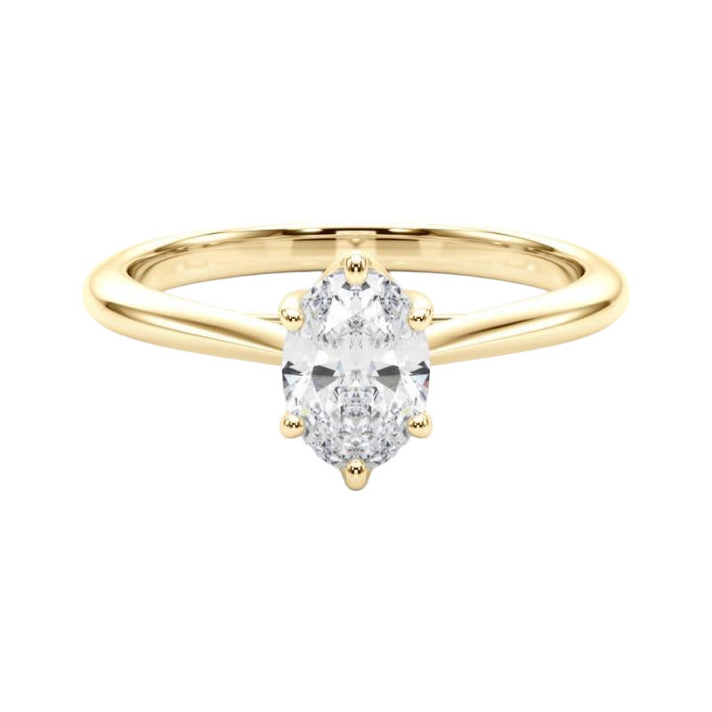 Anello con diamante rosa solitario ovale a più punte certificato GIA da 1.88 carati
