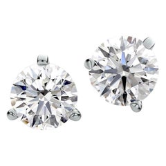 Orecchini in oro 18 carati con diamanti D/IF da 1,88 carati certificati GIA