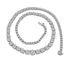 GIA Certified 18.81 Carat Diamond 12.06 Carat Diamond Tennis Necklace