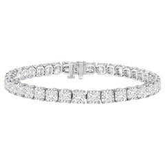 GIA Certified 18.87CTW Cushion Brilliant Diamond Tennis Bracelet in Platinum