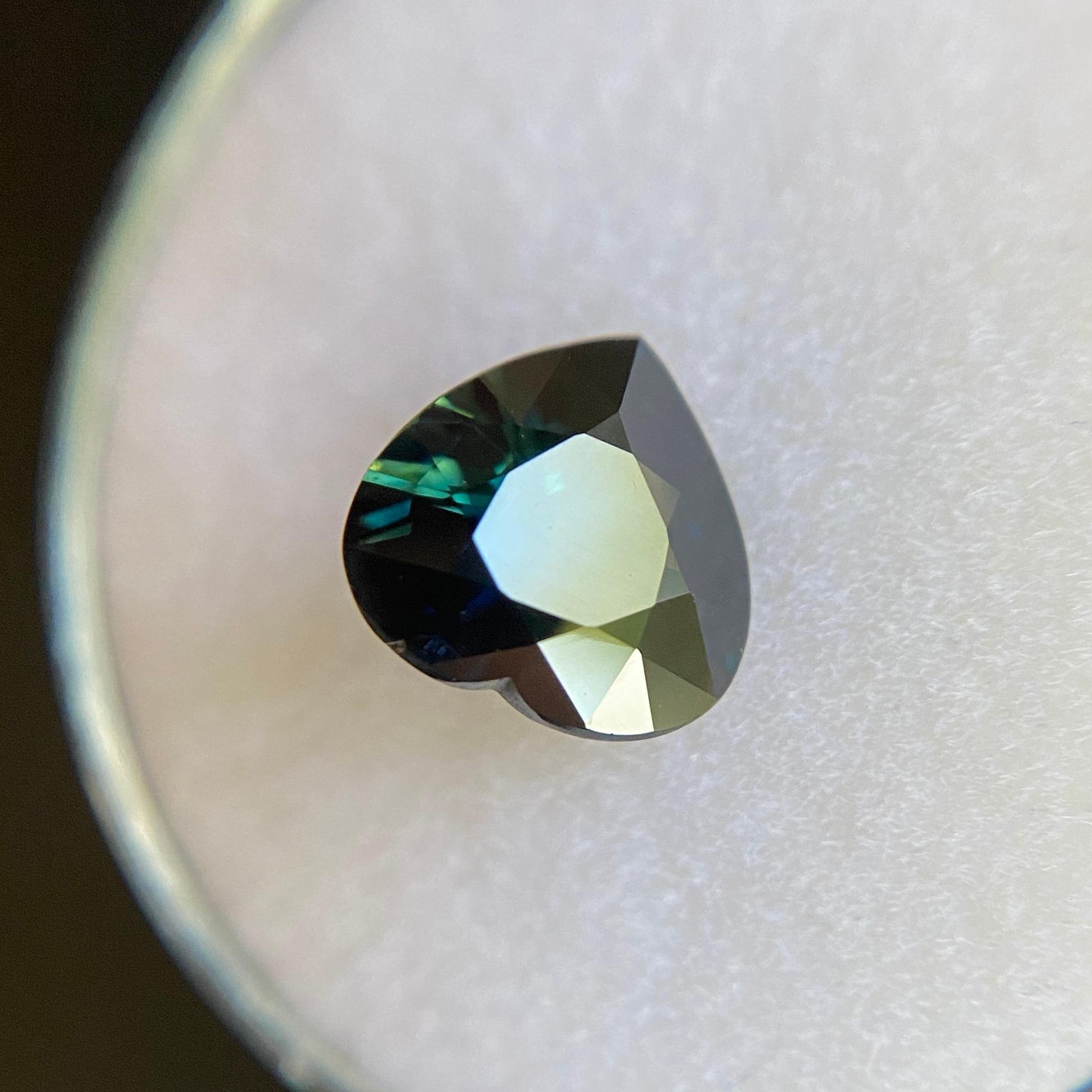 GIA Certified 1.89ct Untreated Green Blue Sapphire Heart Cut Loose Rare Gemstone 6