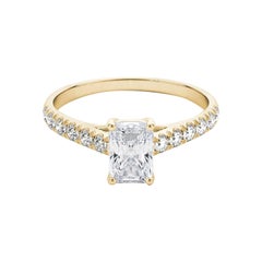 GIA Certified 1.8ct Radiant Pave Trellis Entwined Prong Diamond Ring