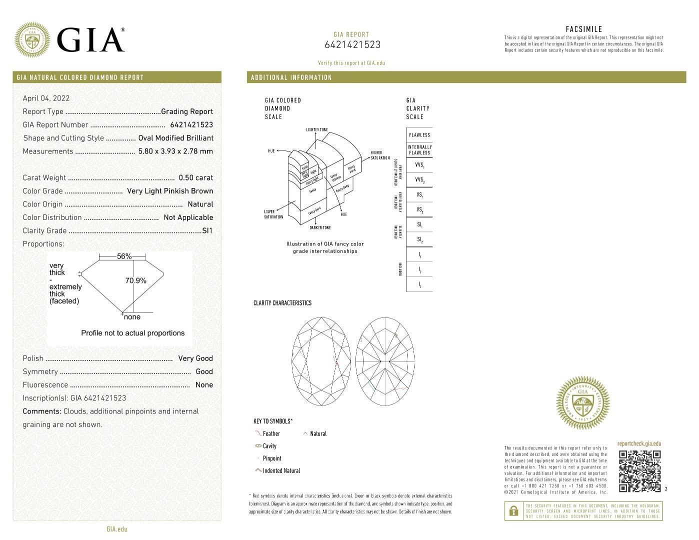 Bague en or blanc 18 carats certifiée GIA et ornée d'un diamant rose en vente 1