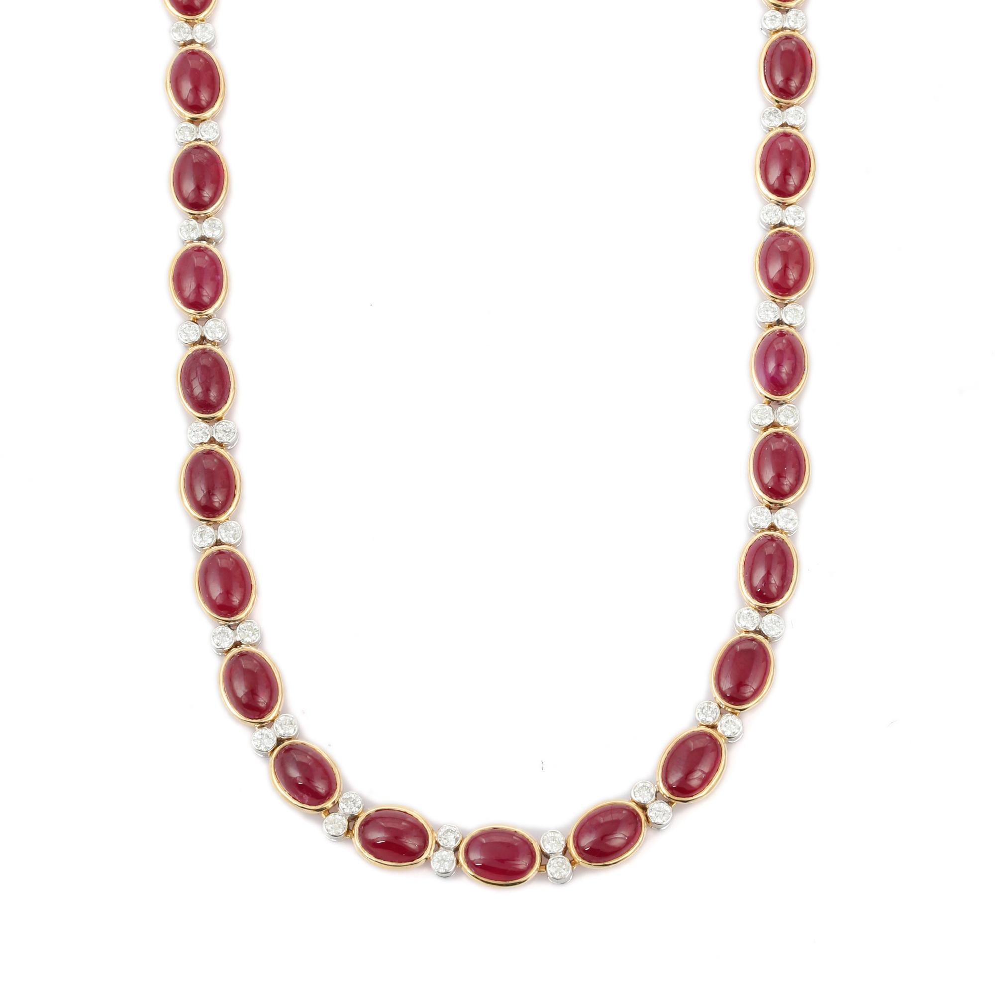 ruby necklace gold
