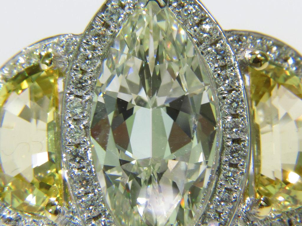 Bague saphir marquise 18 carats avec diamant certifié GIA 7,82 carats, non chauffée et non chauffée Pour femmes en vente