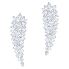 GIA-zertifizierte 18KT Brillant- und Rosenschliff-Diamant-Ohrringe