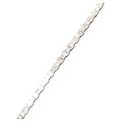 GIA Certified 19 Carat Emerald Cut Diamond Platinum Bracelet