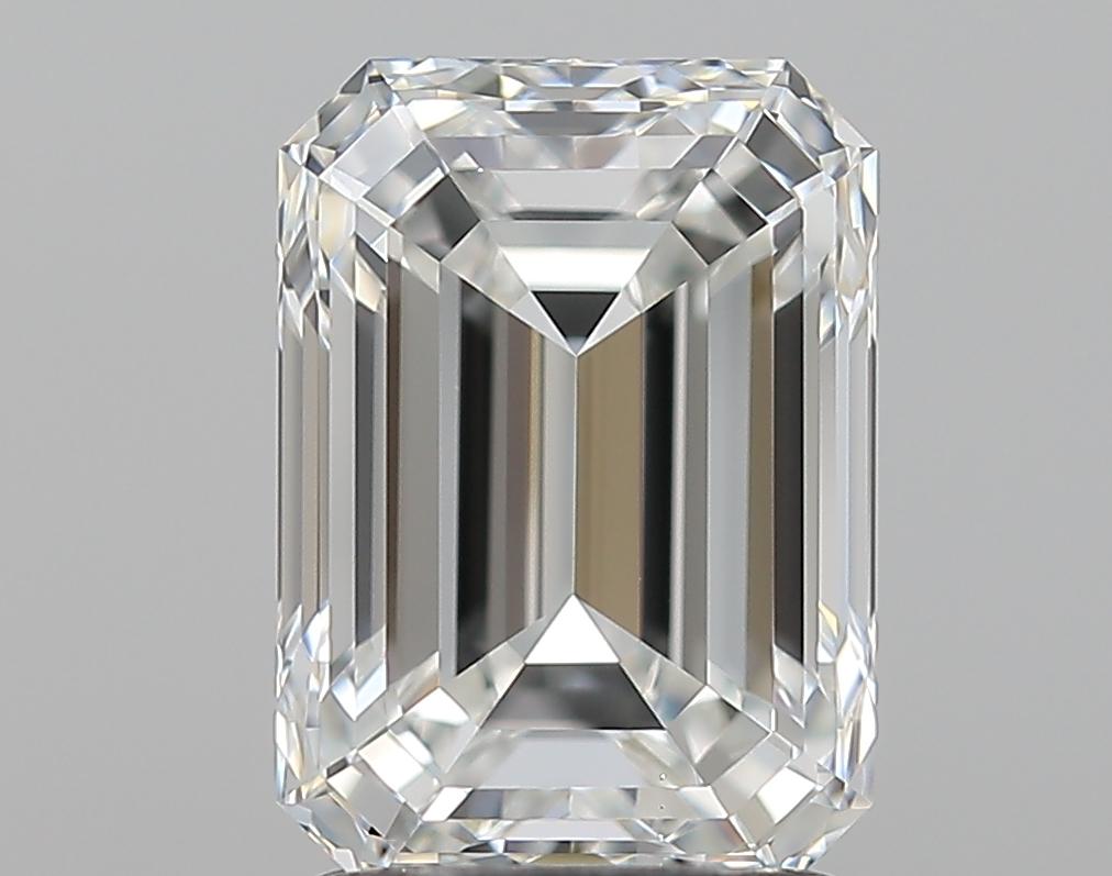 Contemporain Bague de fiançailles sans défaut en diamant de couleur D de 1,9 carat taille émeraude certifiée GIA en vente