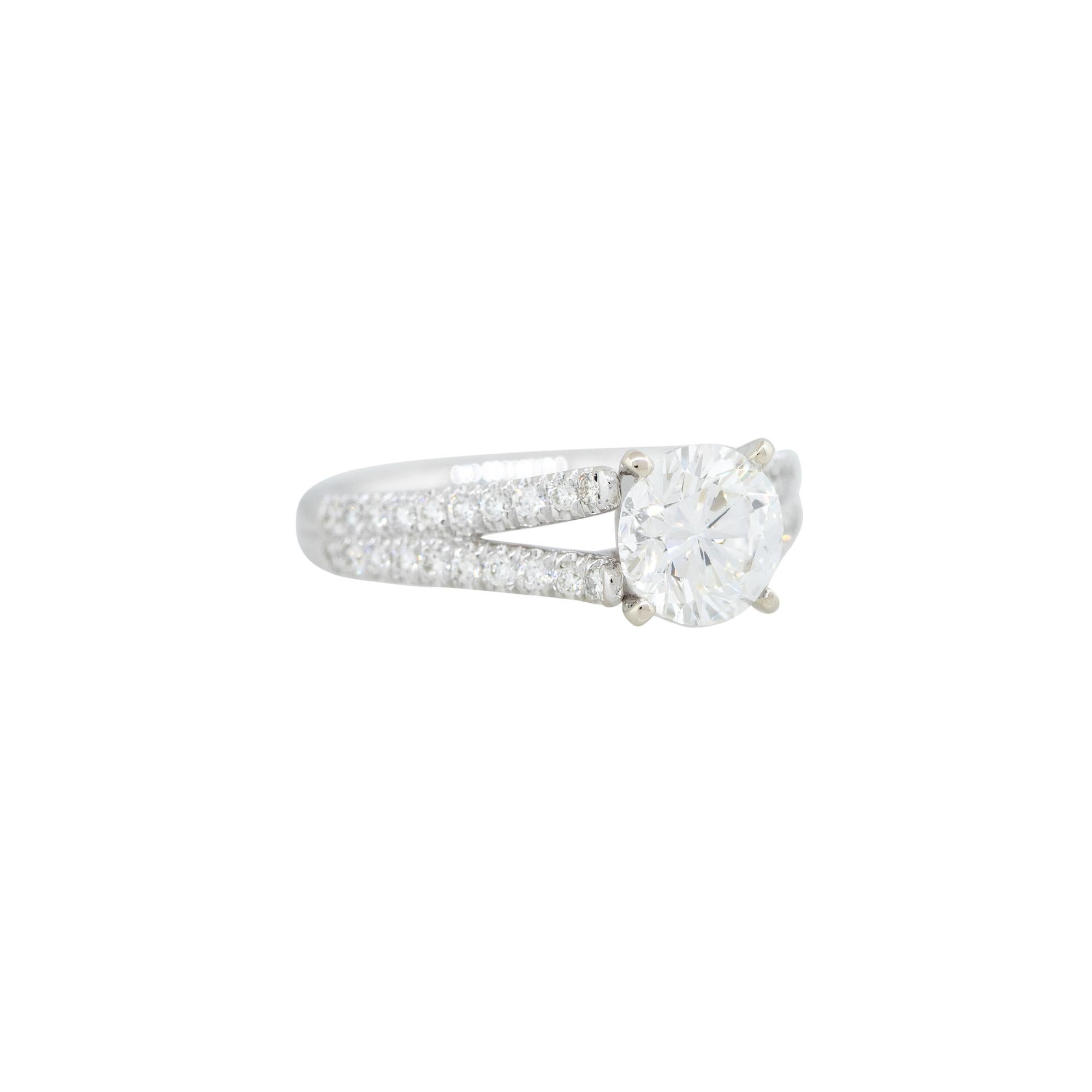 Modern GIA Certified 1.9 Carat Round Brilliant Diamond Engagement Ring 14 Karat