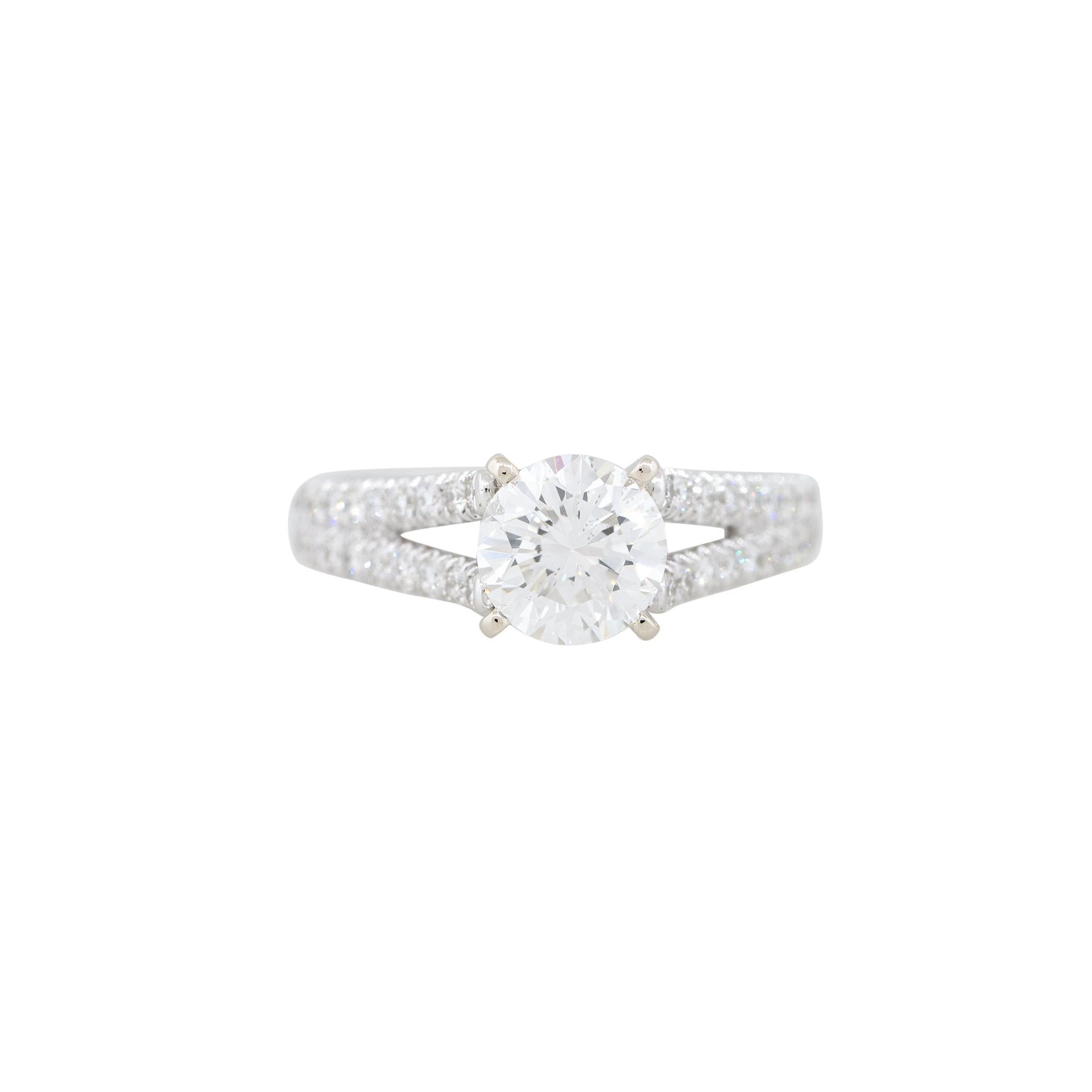 GIA Certified 1.9 Carat Round Brilliant Diamond Engagement Ring 14 Karat In Excellent Condition In Boca Raton, FL