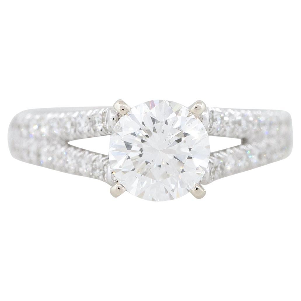 GIA Certified 1.9 Carat Round Brilliant Diamond Engagement Ring 14 Karat