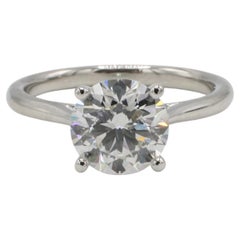 GIA Certified 1.90 Carat F SI2 Natural Round Diamond Solitaire Engagement Ring