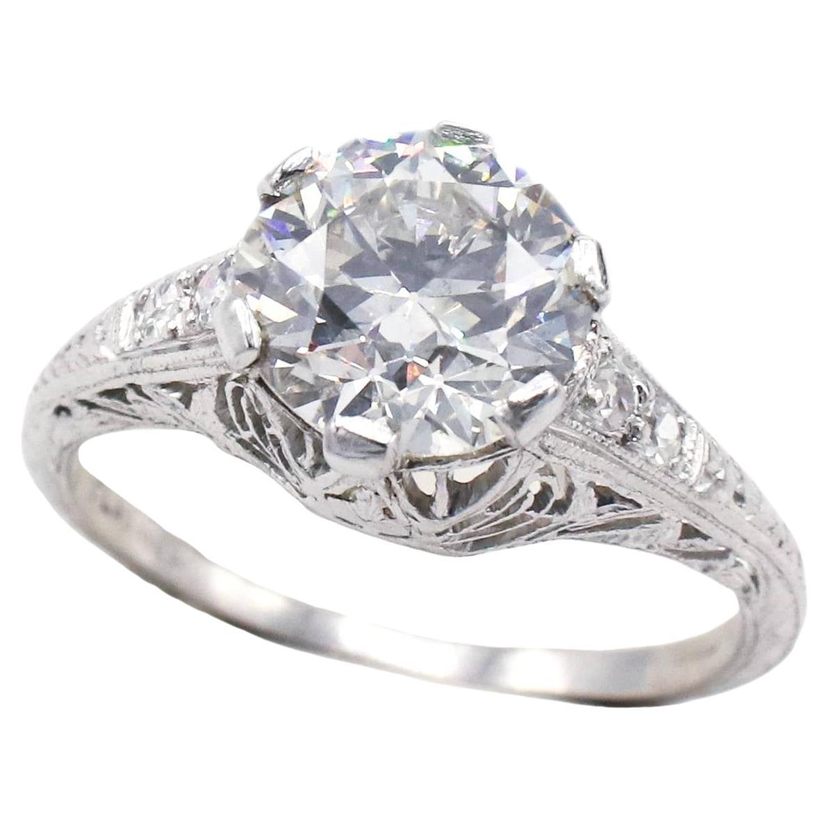 PLATINUM .90CT ENGAGEMENT RING main image 1