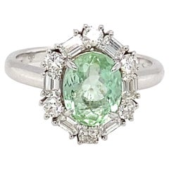GIA Certified 1.90 Carat Tourmaline Diamond white Gold Ring
