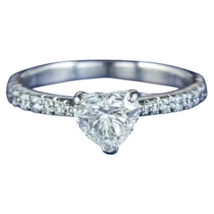 Anello a fascia con pavé di diamanti D VVS1 da 1,90 carati, certificato GIA, in oro bianco 18K