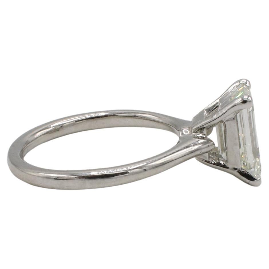 Modern GIA Certified 1.90 Emerald Cut K VS1 Natural Diamond Solitaire Engagement Ring For Sale