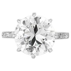 Anello di fidanzamento solitario in oro 18 carati certificato GIA da 1,90 carati "pietra principale".