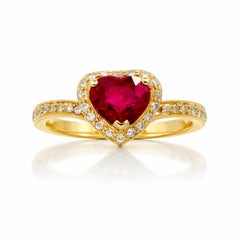 GIA Certified 1.91 Carat Burmese Pigeon’s Blood Ruby Ring