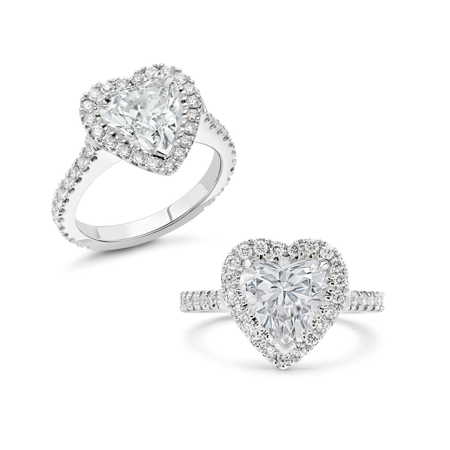 GIA-zertifizierter 1,91 Karat herzförmiger Diamant-Verlobungsring Damen im Angebot