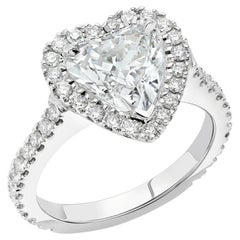 GIA Certified 1.91 Carat Heart Shape Diamond Engagement Ring