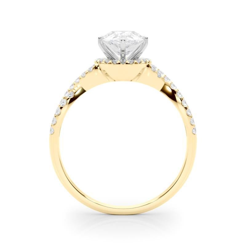 GIA Certified 1.91 Carat Solitaire Pear Halo Infinity Diamond Ring In condizioni Nuovo in vendita a New York, NY