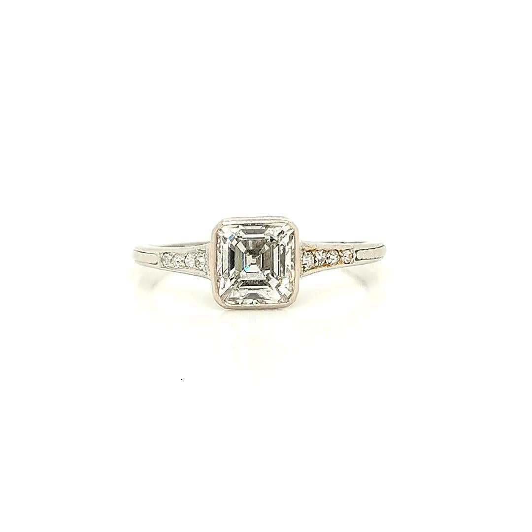 art deco asscher cut ring