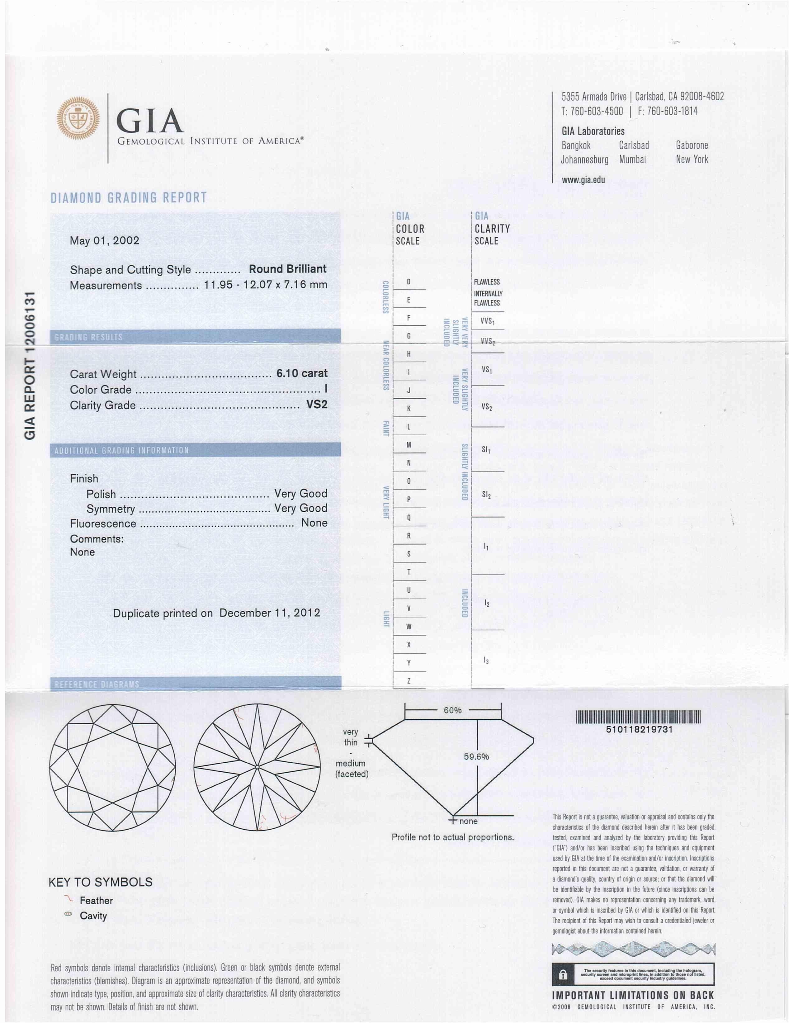 GIA-zertifizierte 19,19 Karat bedeutende Diamant-Ohrringe Damen im Angebot