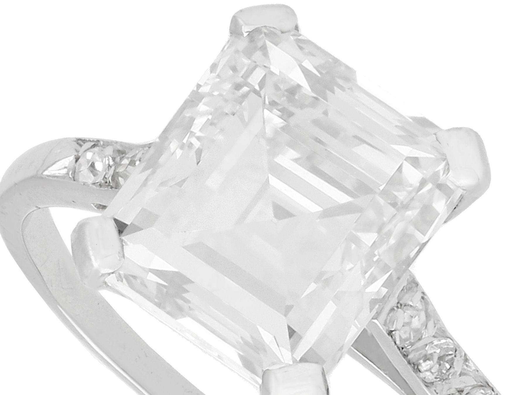 Taille mixte Bague de fiançailles solitaire en platine et diamant de 2,84 carats, certifiée GIA, années 1930 en vente