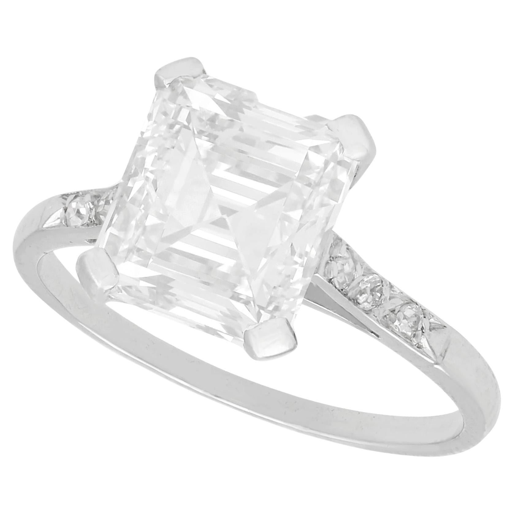 GIA Certified 2.84 Carat Diamond and Solitaire Engagement Ring in Platinum