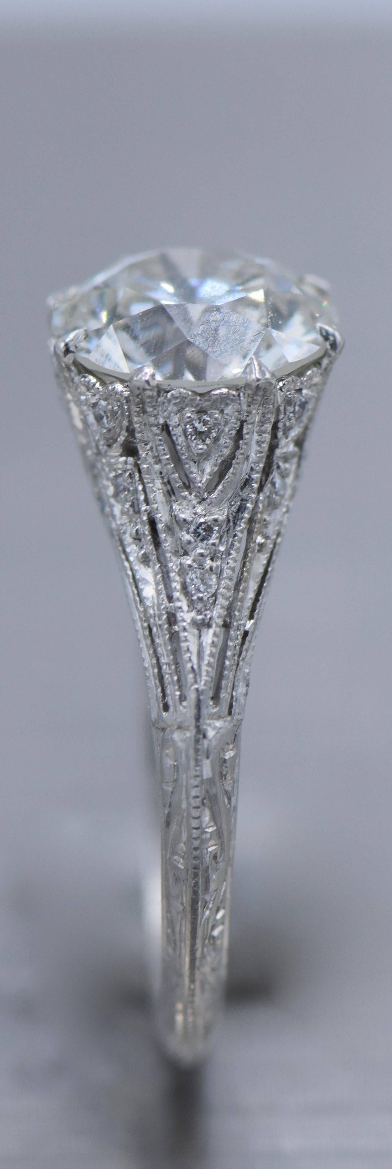 GIA Certified 1.94 Carat Diamond and Platinum Ring 

Size: 4.75

