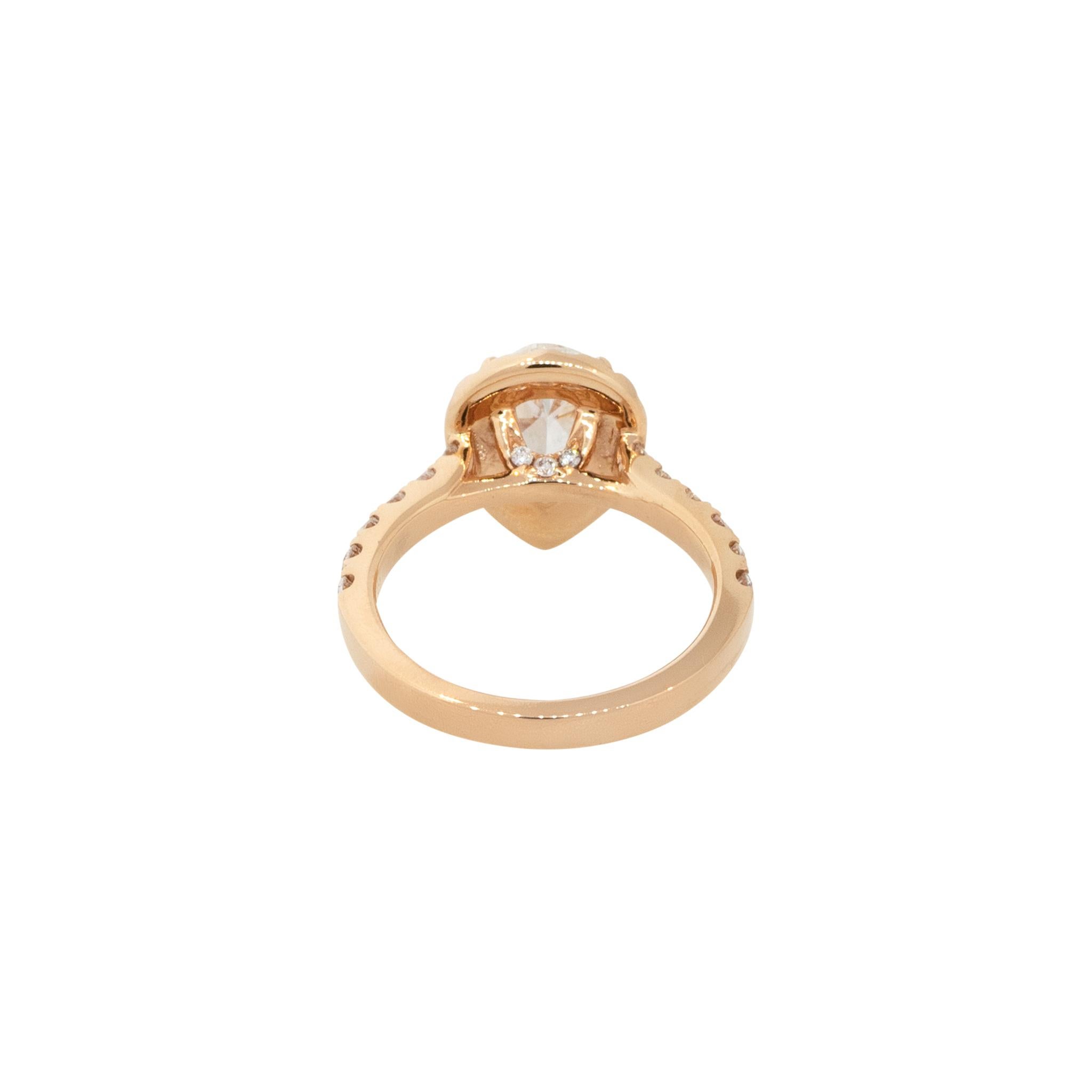 Pear Cut GIA Certified 1.94 Carat Pear Shaped Diamond Engagement Ring 18 Karat In Stock For Sale