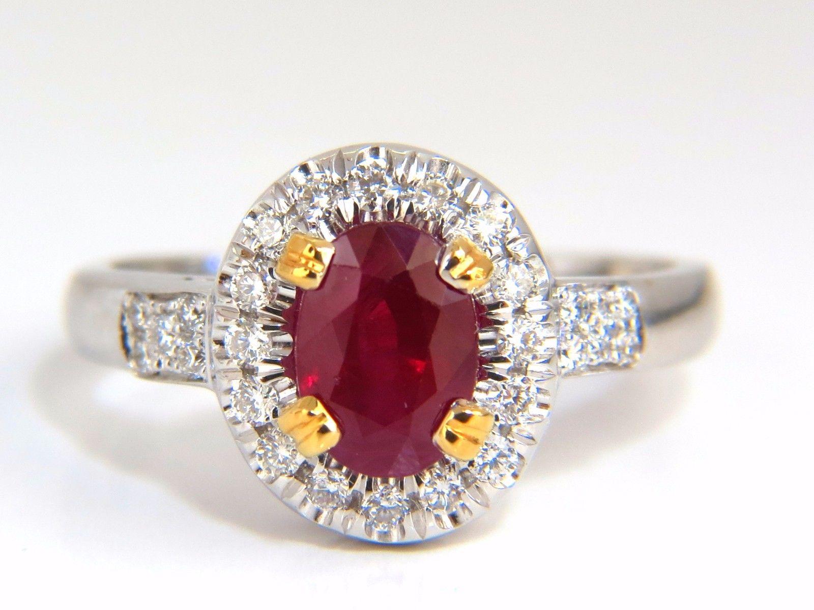 Red Prime Ruby Ring

1.63ct. Natural GIA Certified Ruby Ring

GIA Certified Report ID: 6173627333

7.31 X 5.22 X 4.59mm

Full cut oval brilliant, Transparent

The Vivid Red & Origin Tested.



.32ct. Diamonds.

Round, Baguettes & full cuts 

G-color