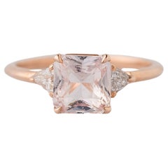 GIA Certified 1.98 Ct. Natural Light Pink Sapphire Diamond Engagement Ring 