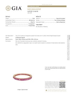 GIA Certified 19.80 Carat Burma Ruby Bangle Bracelet