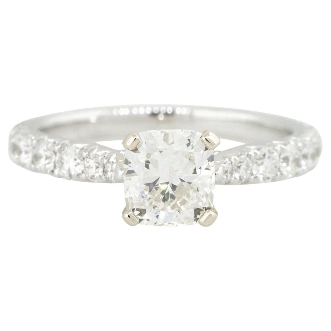 GIA Certified 1.99 Carat Cushion Cut Diamond Engagement Ring 18 Karat in Stock For Sale