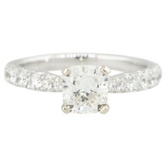 GIA Certified 1.99 Carat Cushion Cut Diamond Engagement Ring 18 Karat in Stock