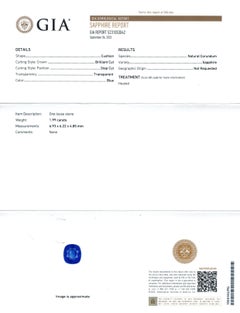 Gemma di zaffiro blu naturale da 1.99 carati con rapporto GIA / JUPITERGEM