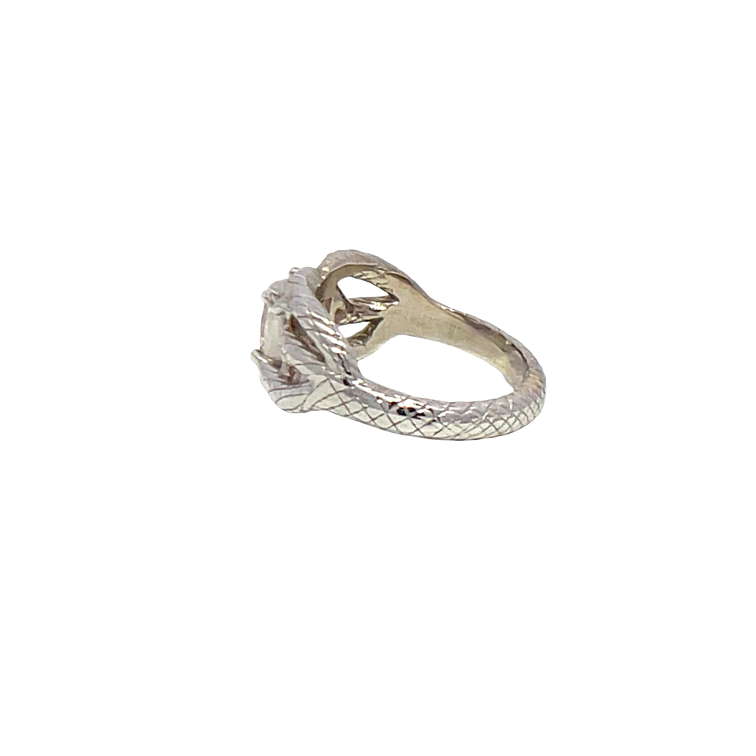 Taglio princess Anello con diamante da mordere certificato GIA 1ct G VS2 in vendita